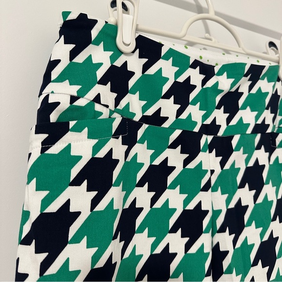 Swing Control Green Blue White Hopscotch Print Golf Trouser Pants Size 10 Womens - Picture 4 of 12